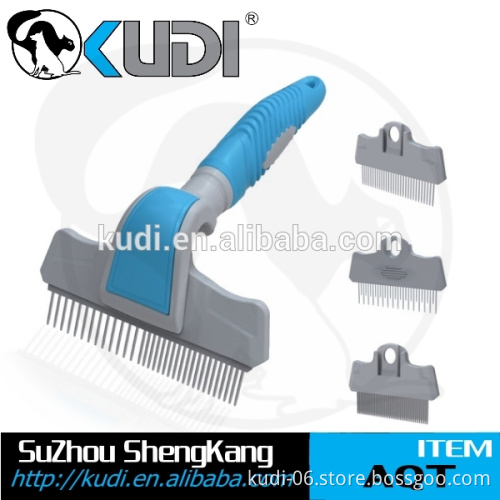 Replaceable head dog hair grooming comb